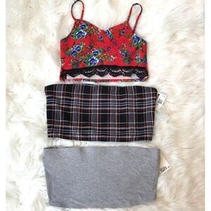 3) H&M Divided, Wild Fable, Love Bandeau Bras Size XL